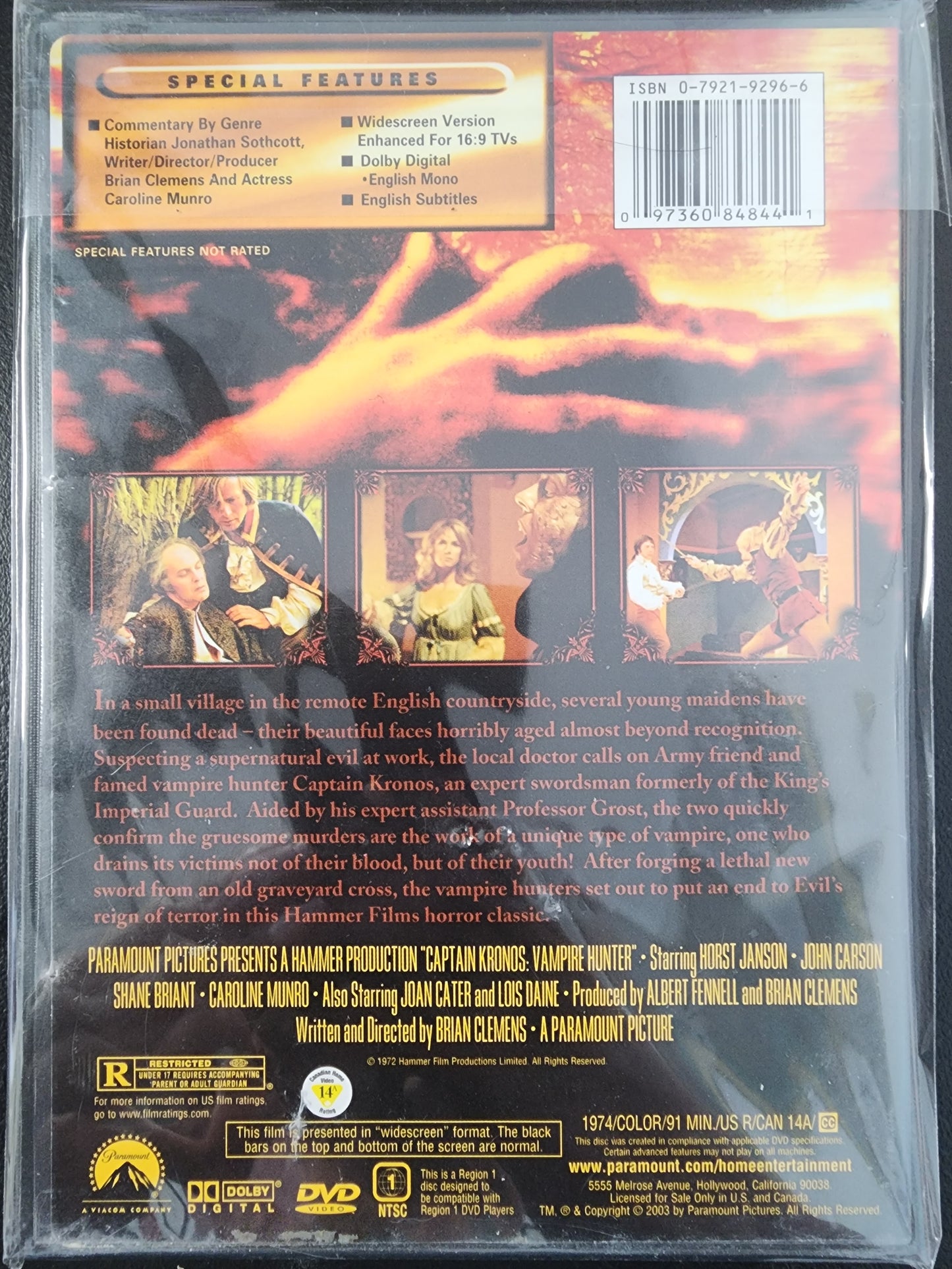 Captain Kronos Vampire Hunter DVD