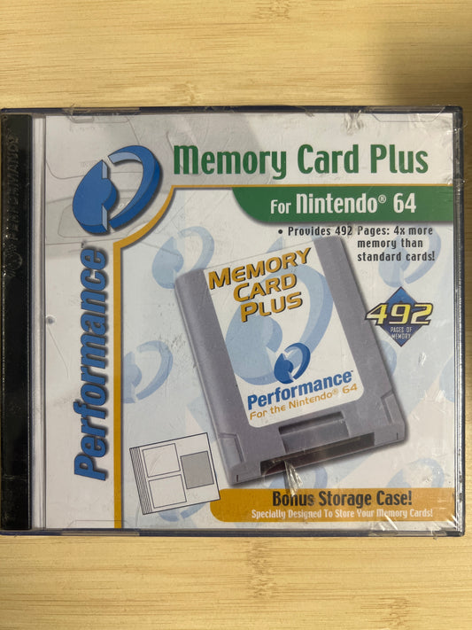 Memory Card Plus For Nintendo 64 N64 Sealed
