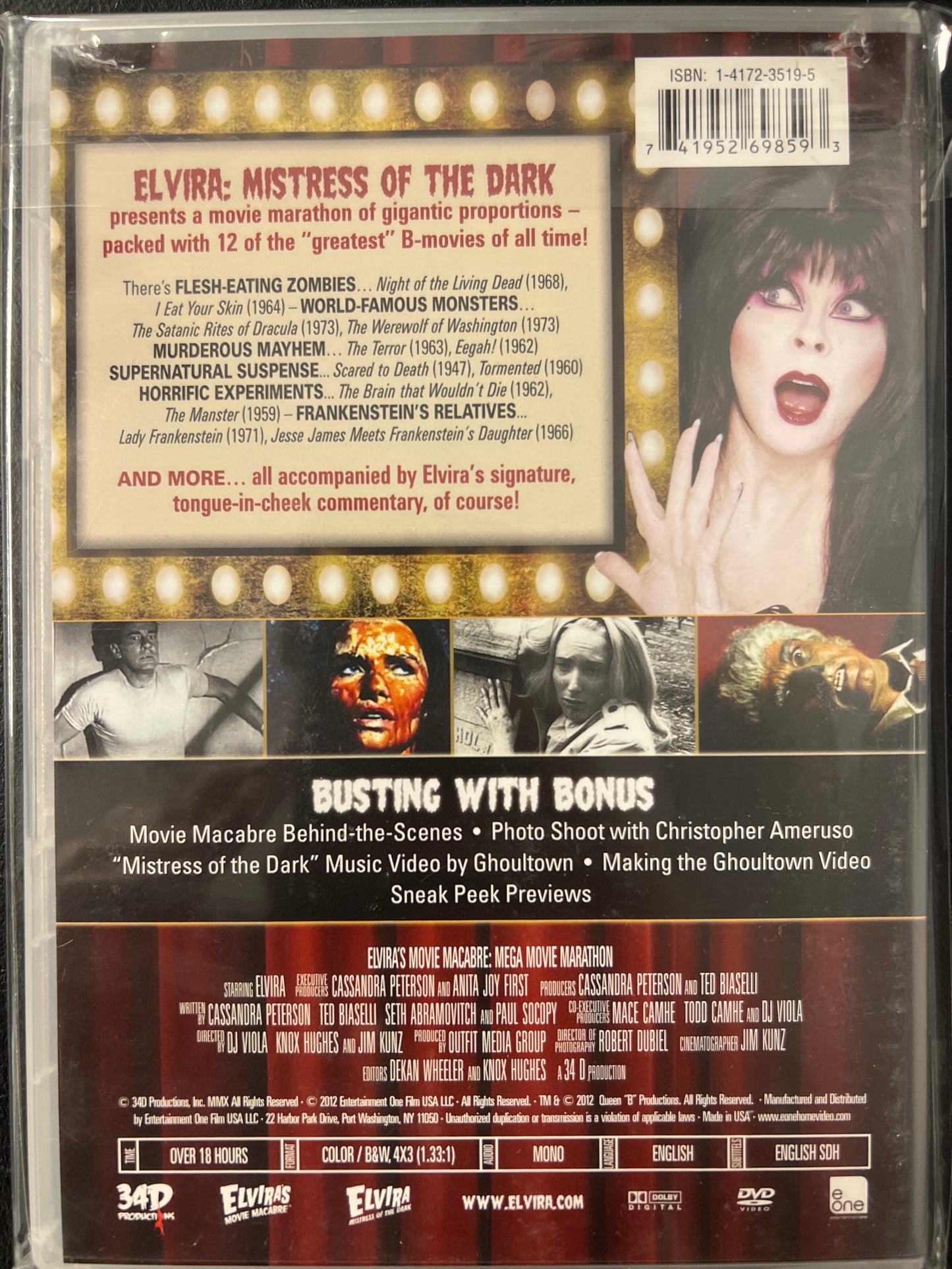 Elvira's Movie Macabre Mega Movie Marathon DVD