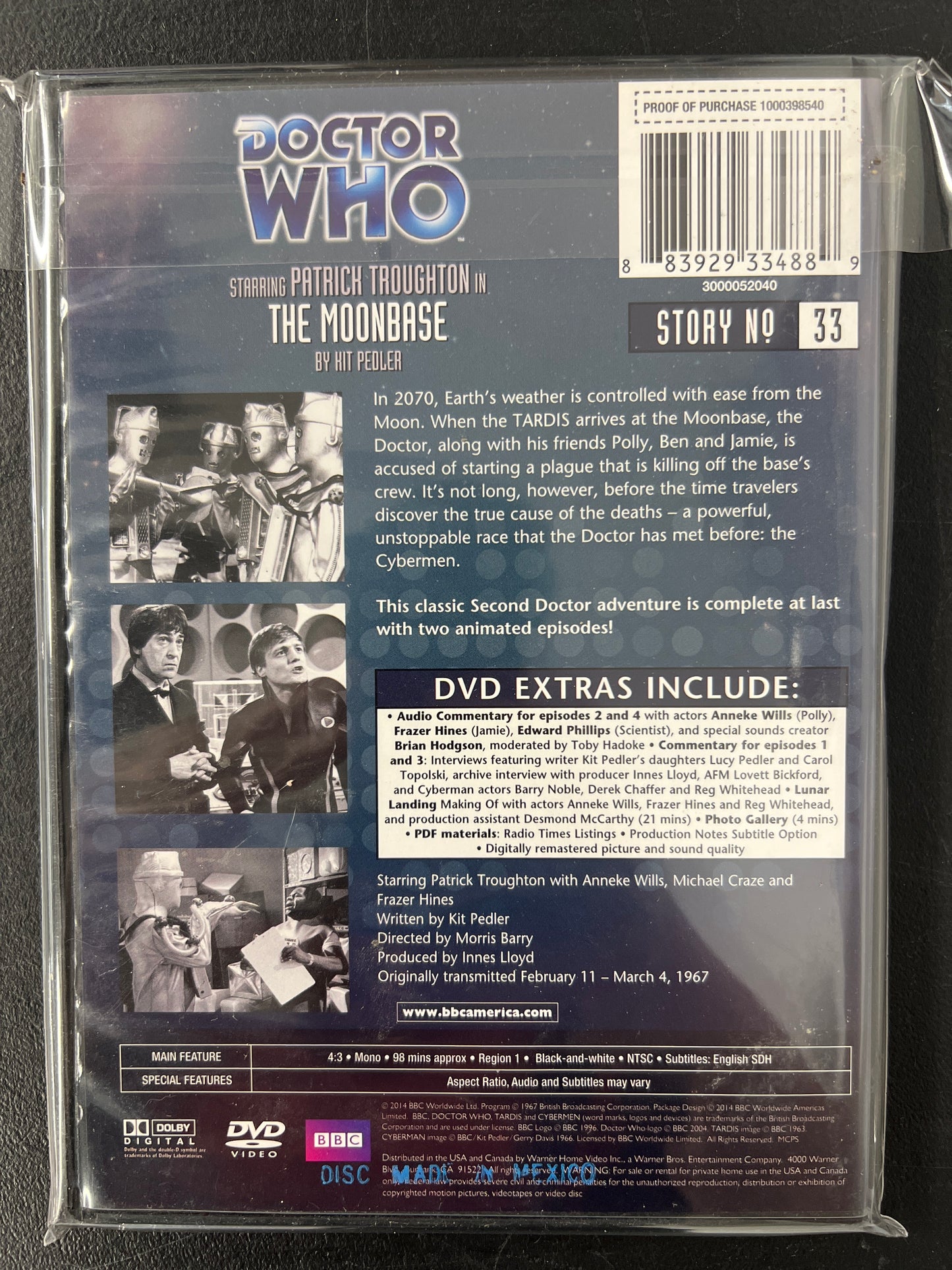 Doctor Who The Moonbase DVD