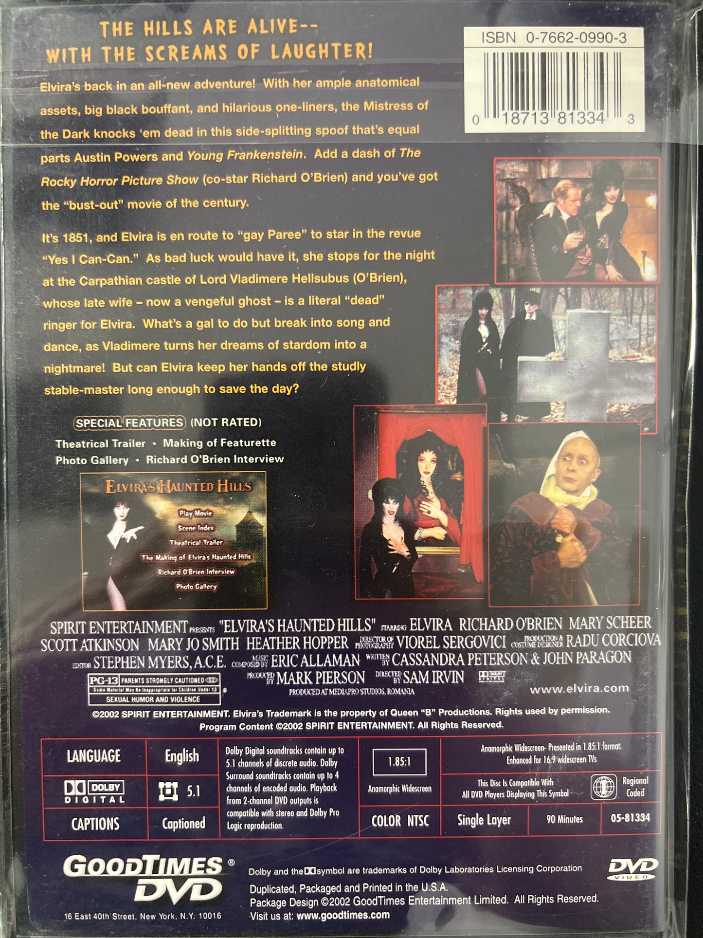 Elvira's Haunted Hills DVD