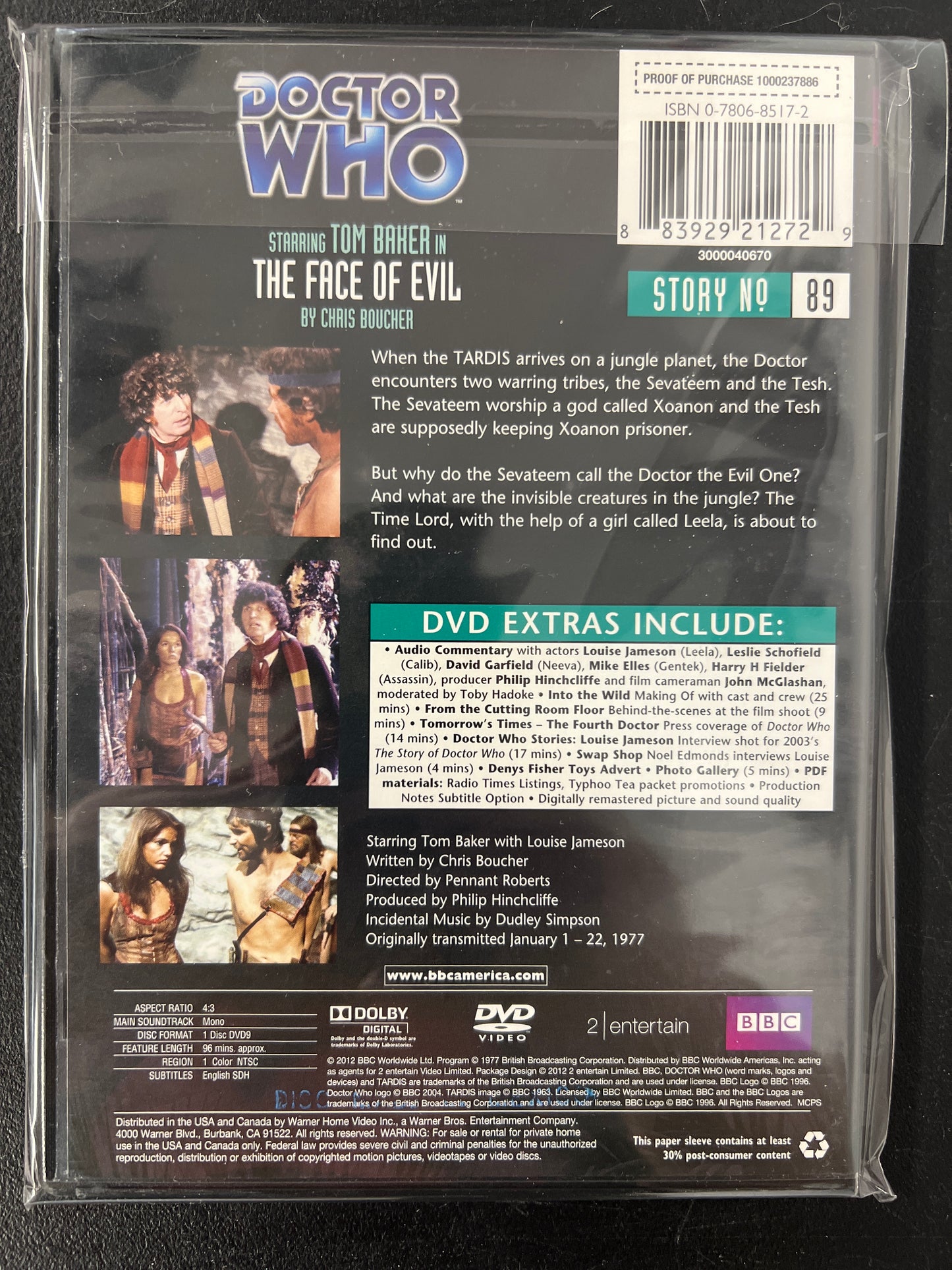 Doctor Who The Face of Evil DVD