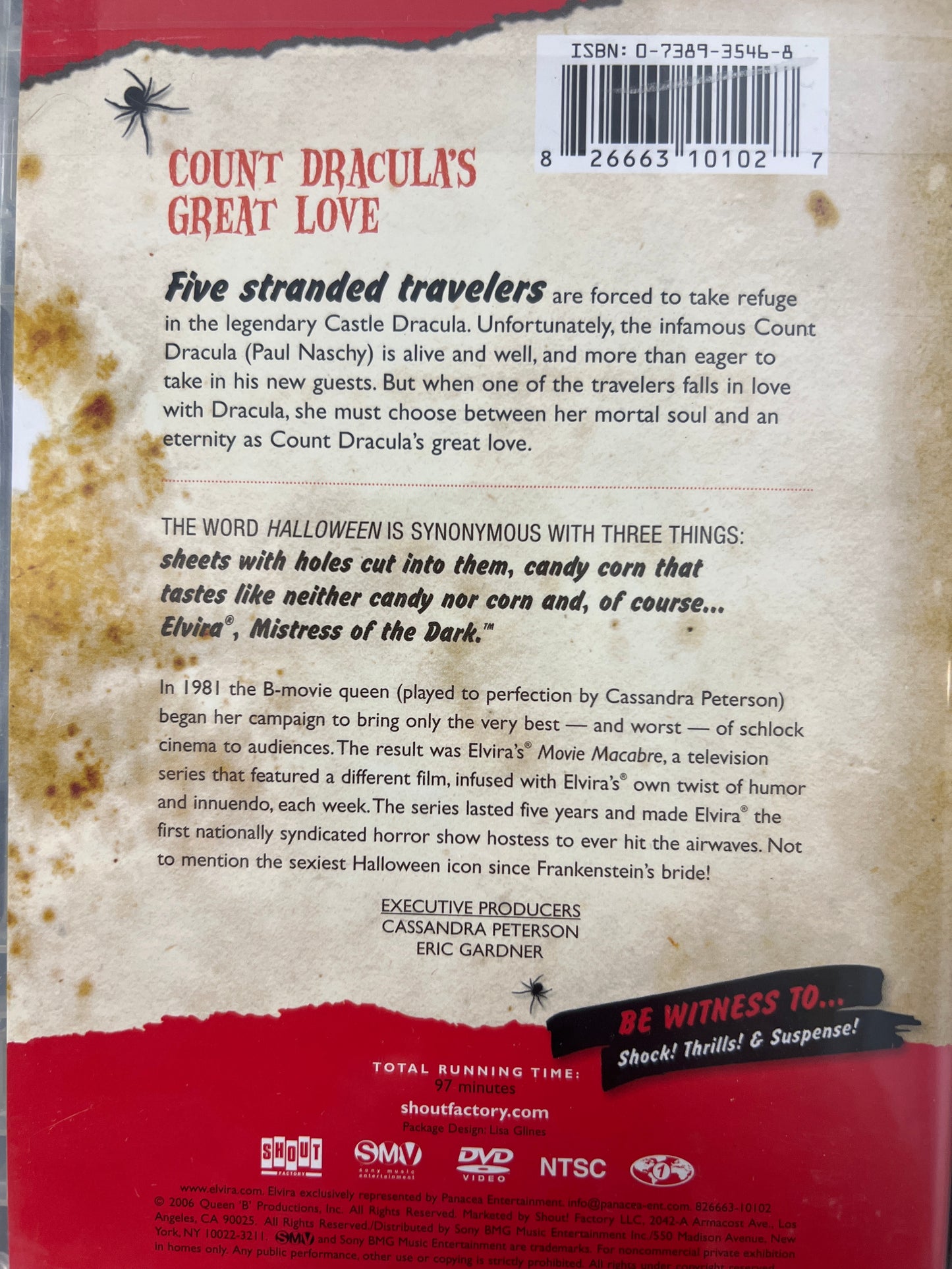 Elvira's Movie Macabre Count Dracula's Great Love DVD