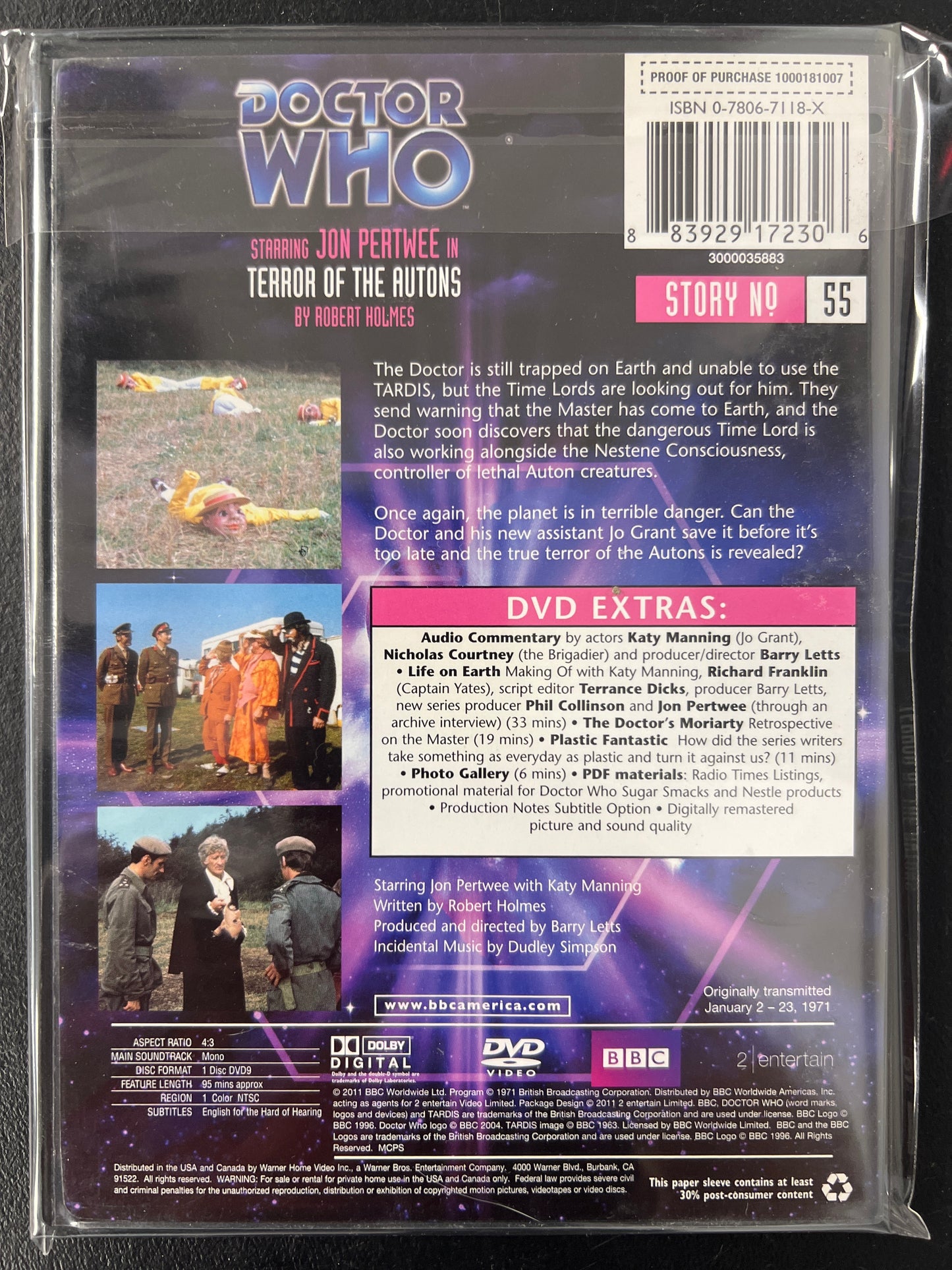 Doctor Who Terror of the Autons DVD