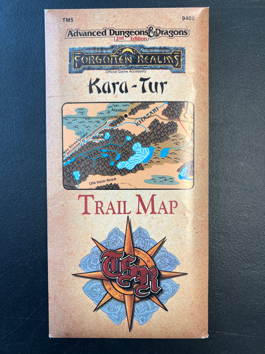 Advanced Dungeons & Dragons 2nd Edition Forgotten Realms Kara-Tur Trail Map