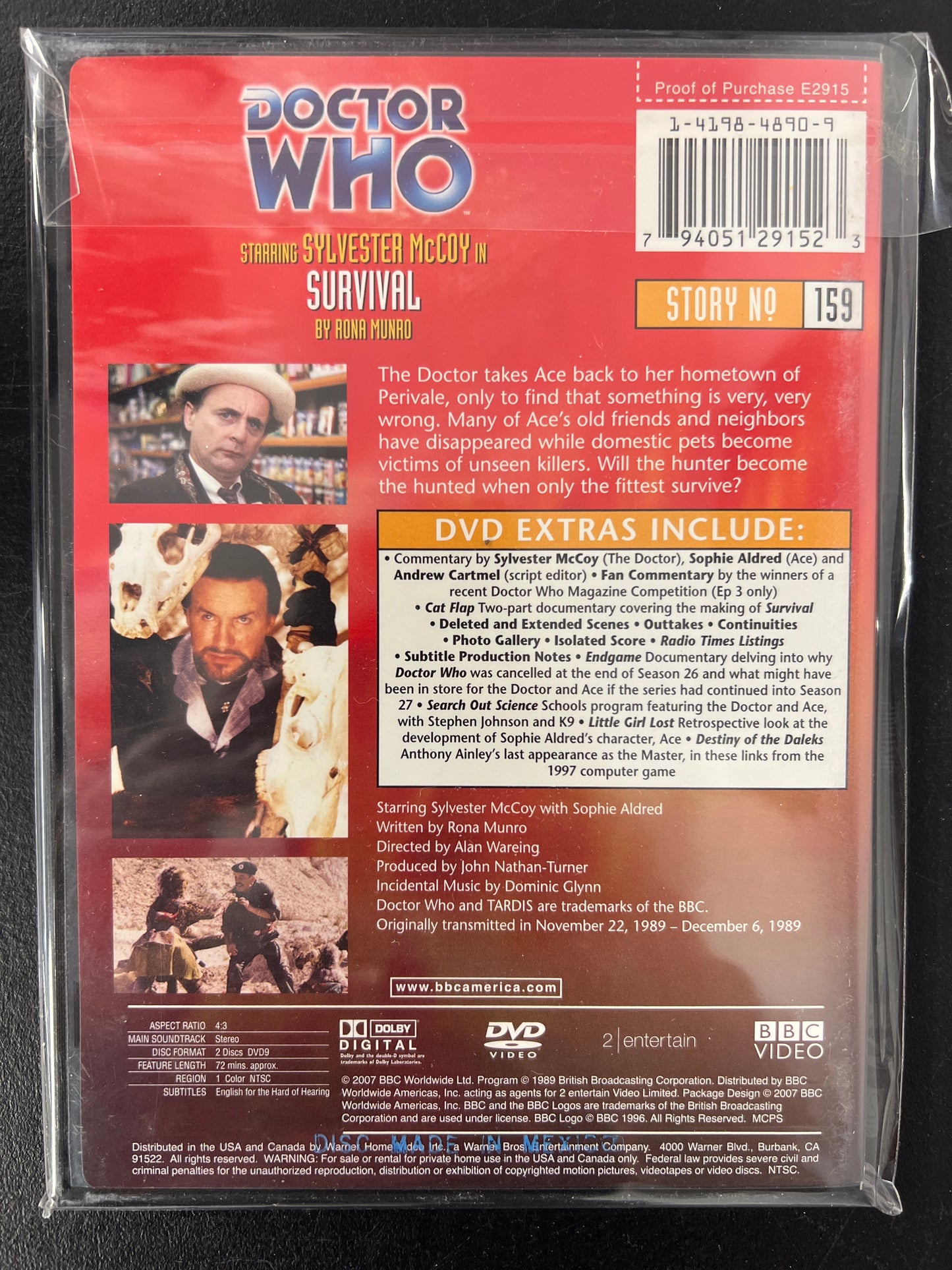 Doctor Who Survival DVD