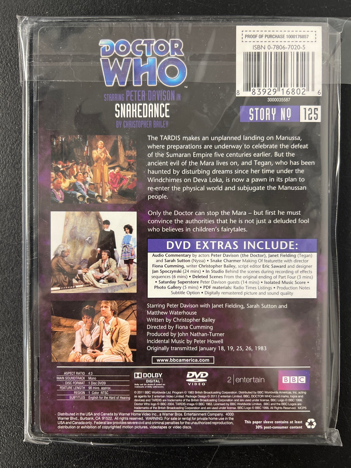 Doctor Who Snakedance DVD