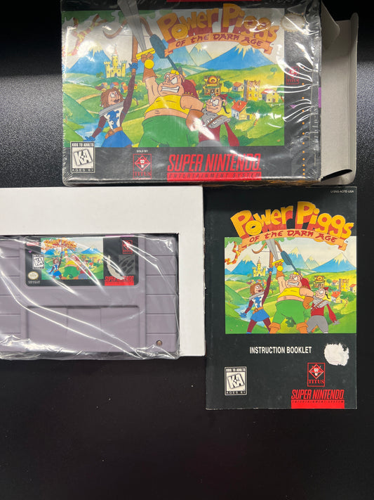 Power Piggs of the Dark Age SNES in Box