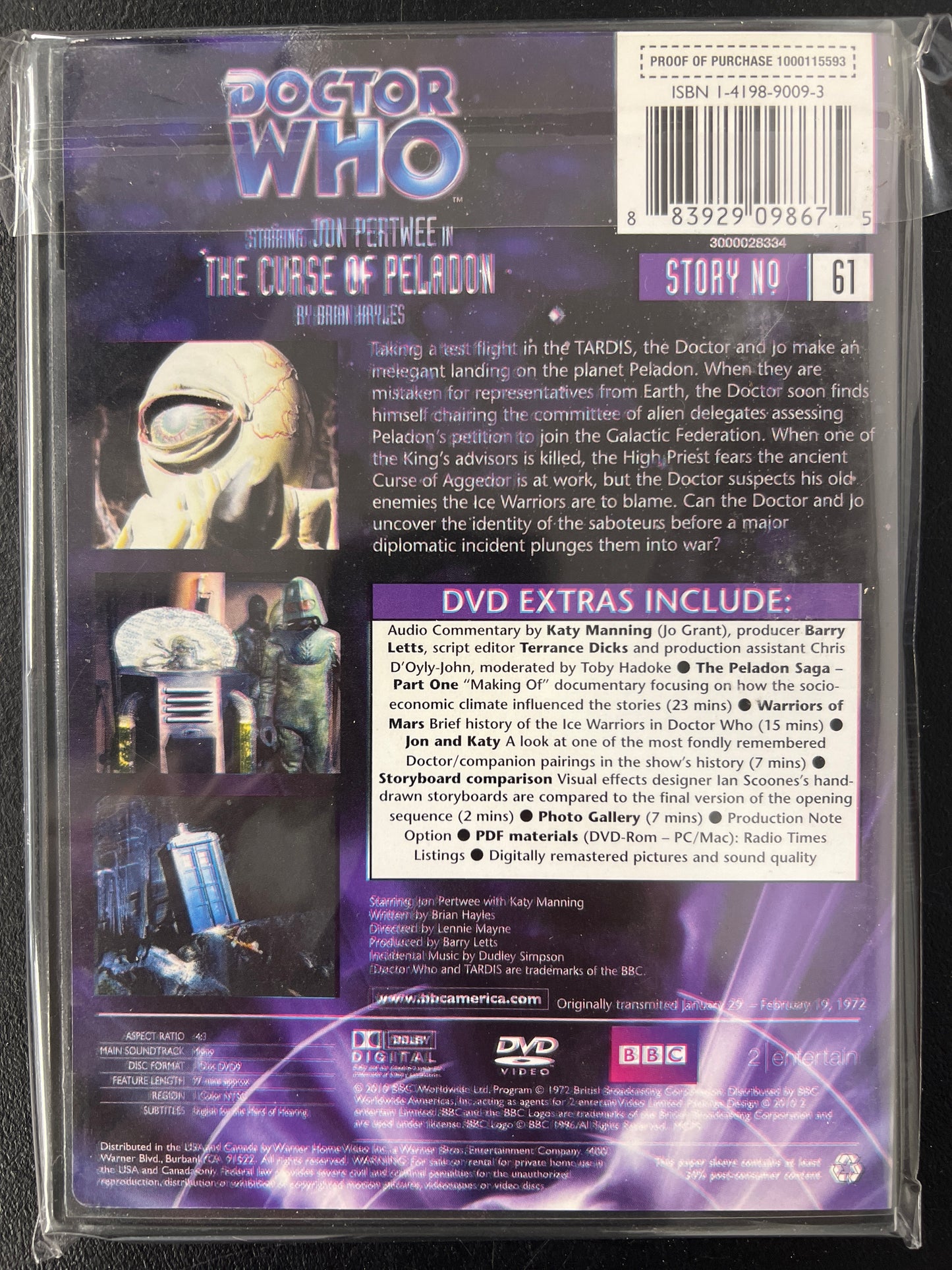 Doctor Who The Curse of Peladon DVD