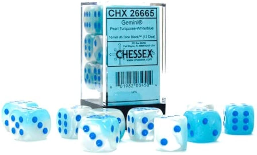 Chessex 16mm D6 Dice Block - Pick Your Color