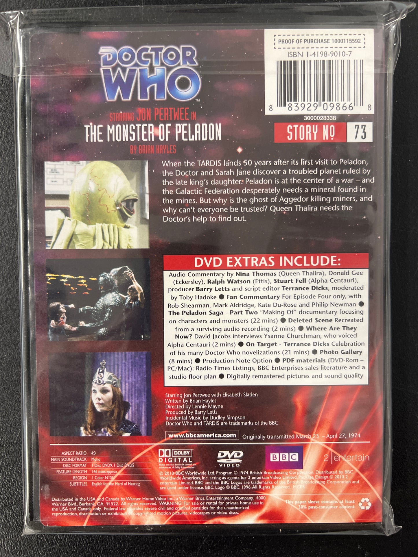 Doctor Who The Monster of Peladon DVD