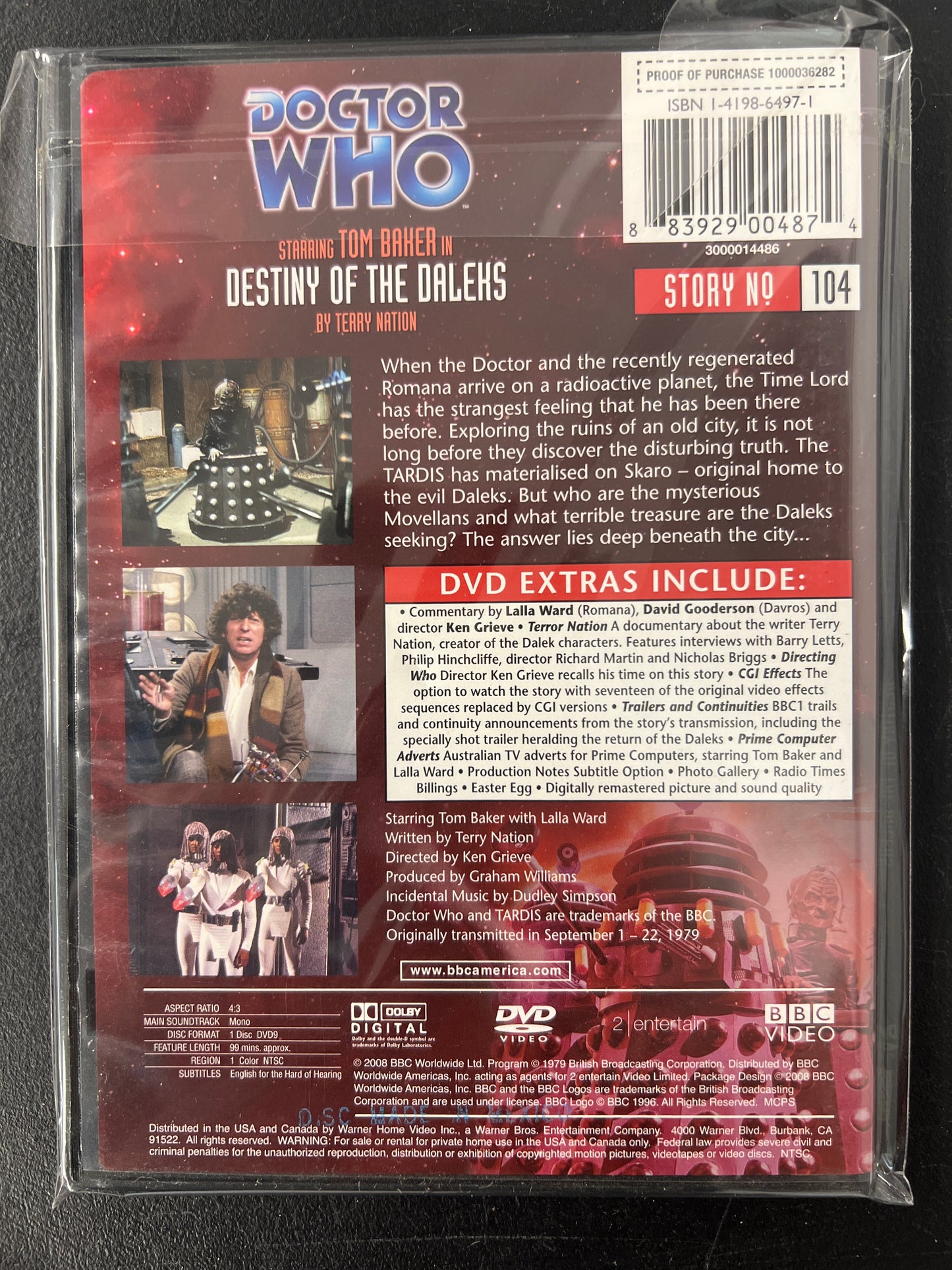 Doctor Who Destiny of the Dalehs DVD