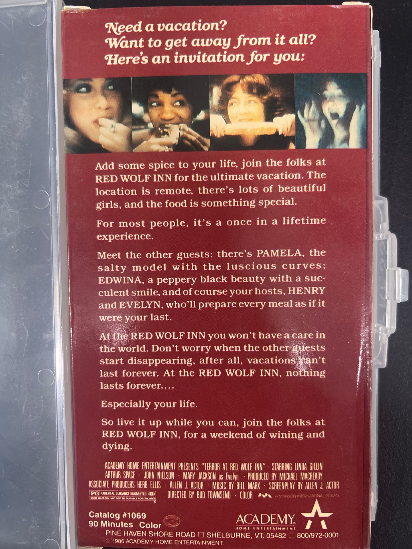 Terror at Red Wolf Inn VHS