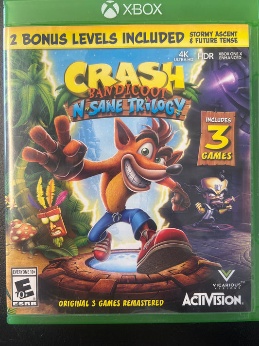 Crash Bandicoot N Sane Trilogy Xbox One Xbone
