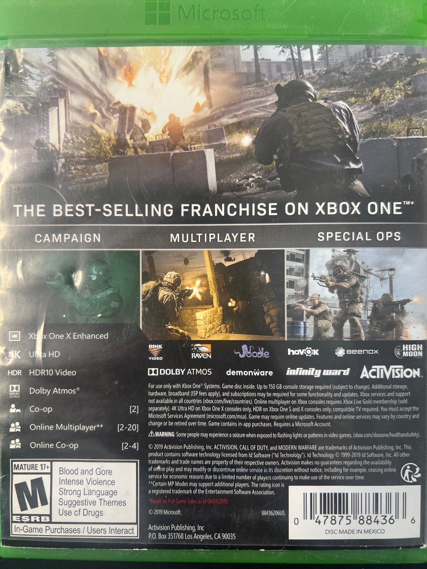 Call of Duty (COD) Modern Warfare Xbox One Xbone