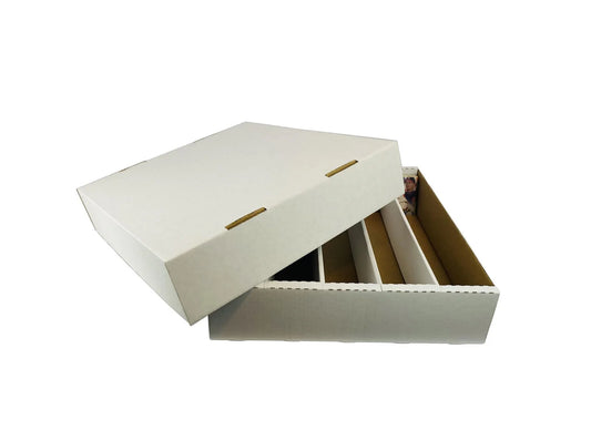 Card Storage Boxes - White Cardboard With Lid