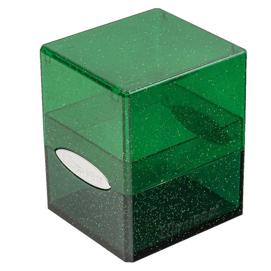 Satin Cube - Glitter Green - Ultra Pro Deck Box