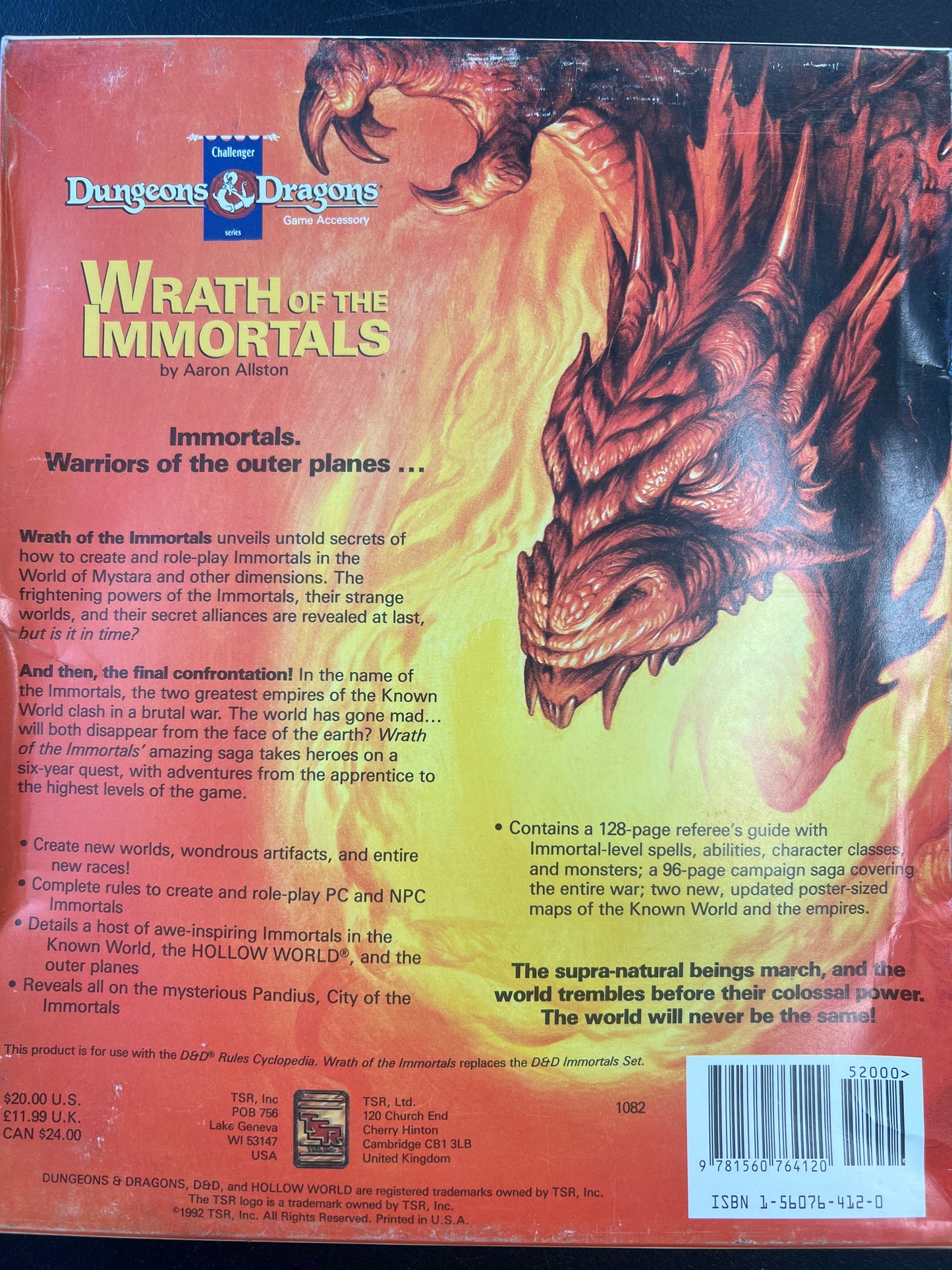 Dungeons & Dragons Challenger Series Wrath of the Immortals