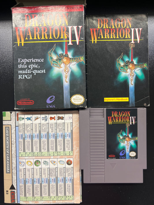 Dragon Warrior IV (4) NES in Box