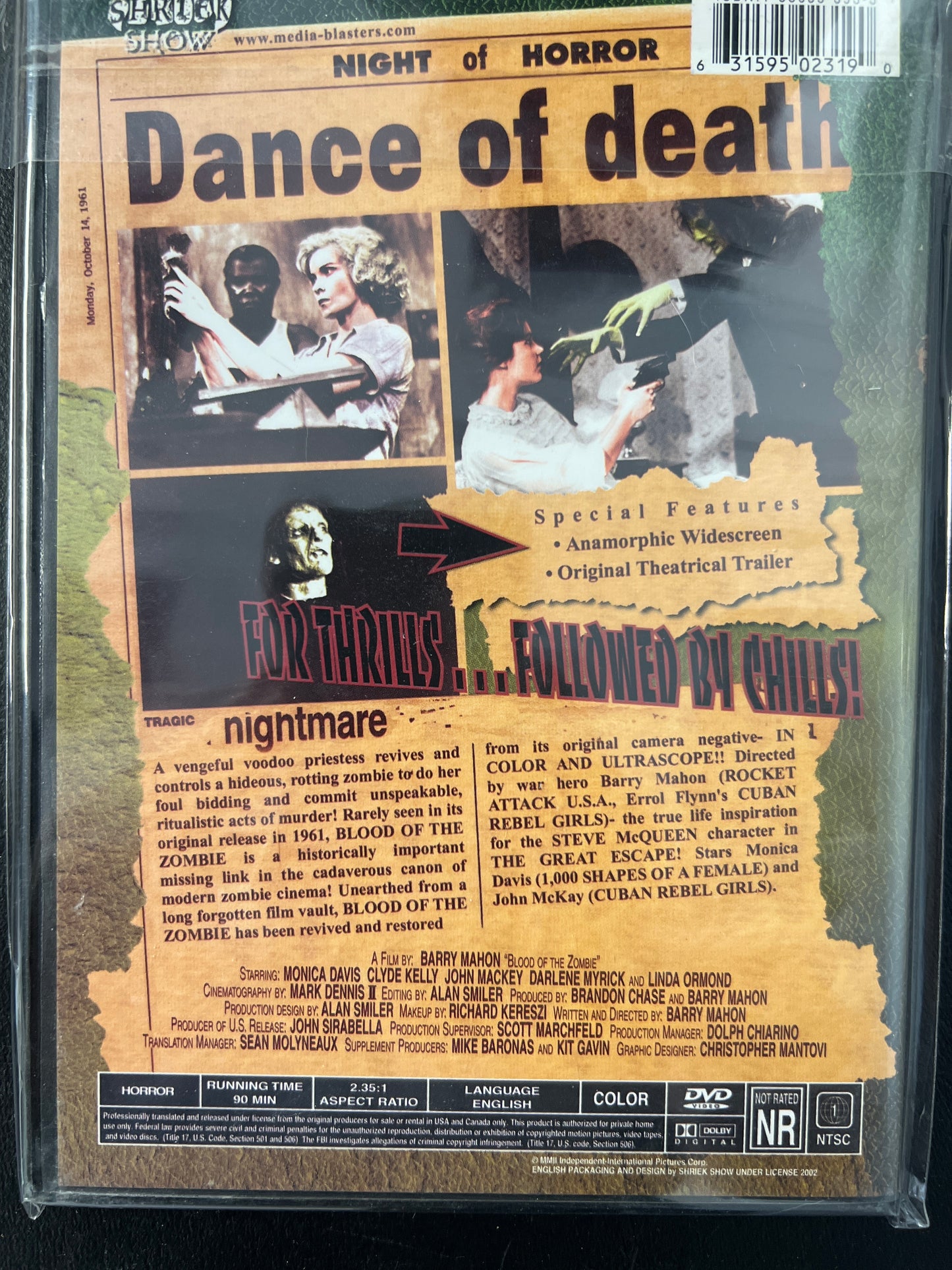 Blood of the Zombie  DVD