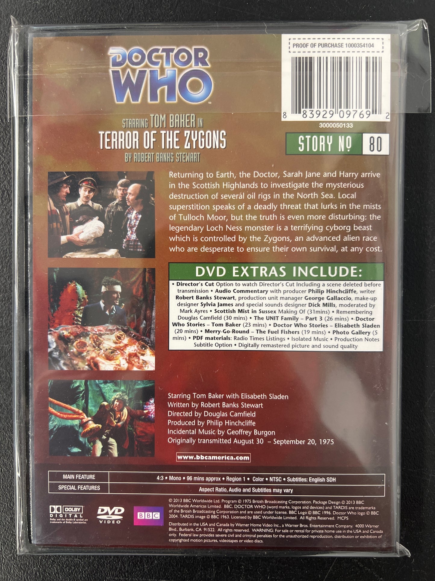 Doctor Who Terror of the Zygons DVD