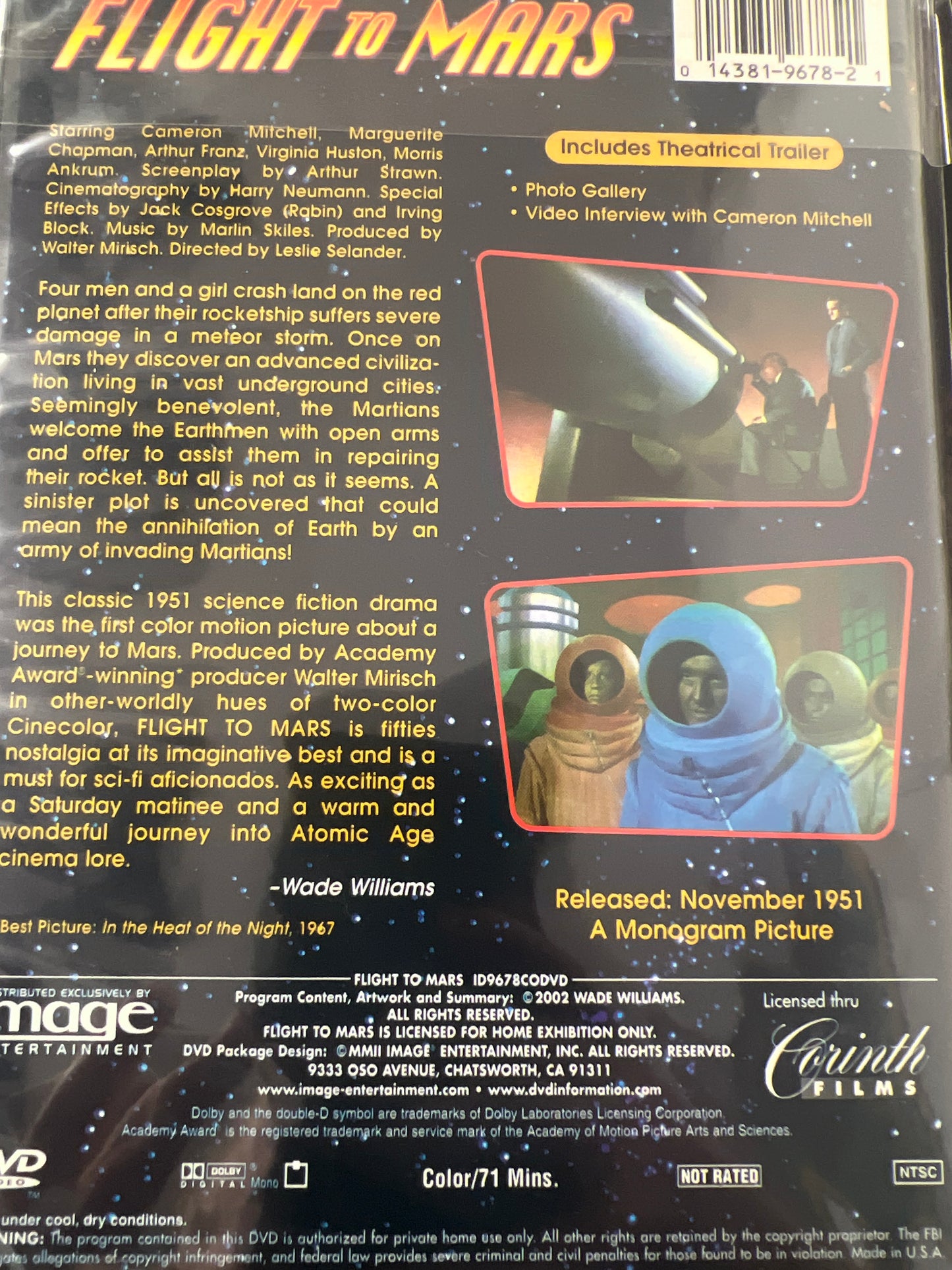 Flight To Mars DVD