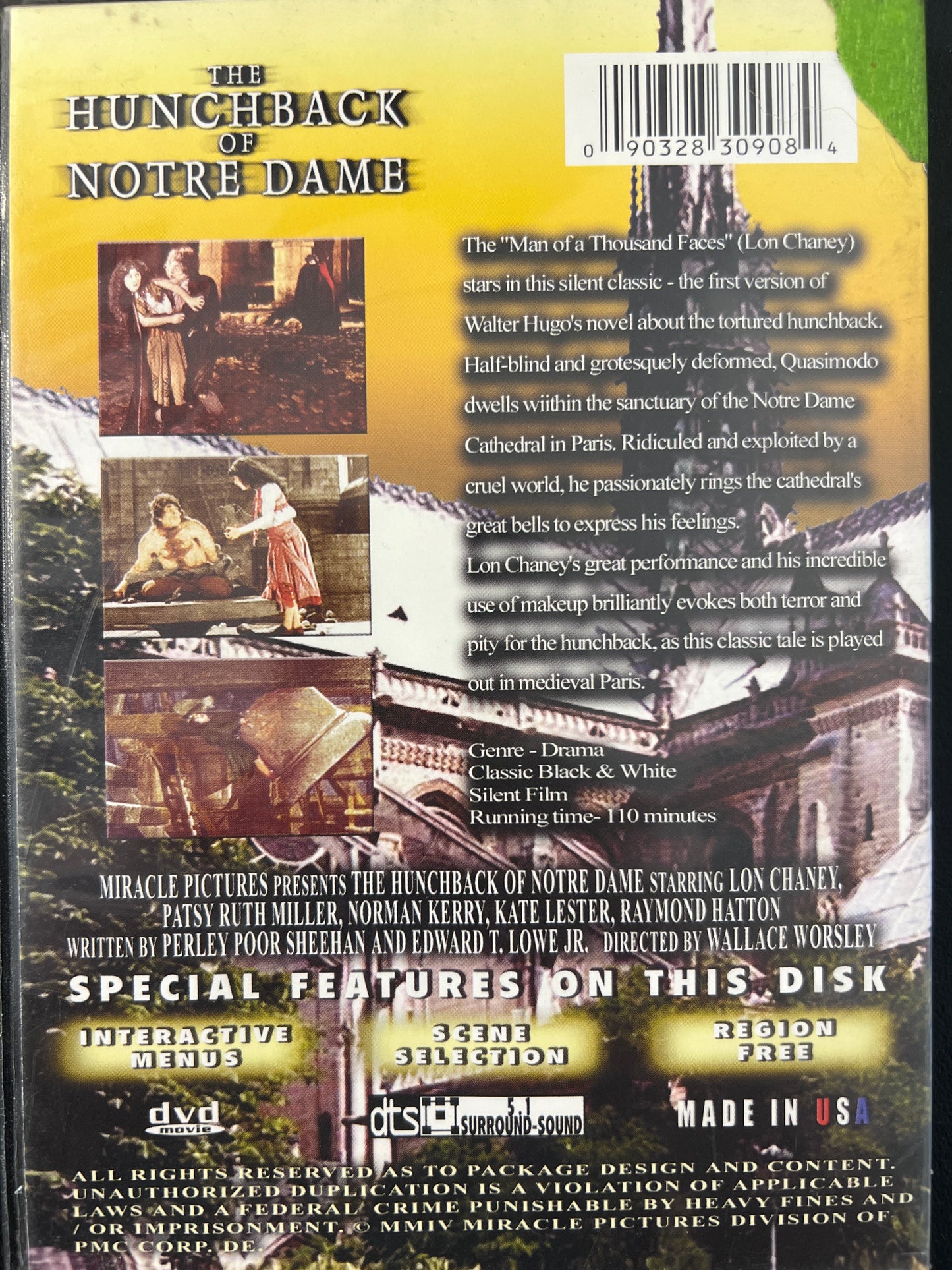The Hunchback of Notre Dame (Silent Film Classic) DVD