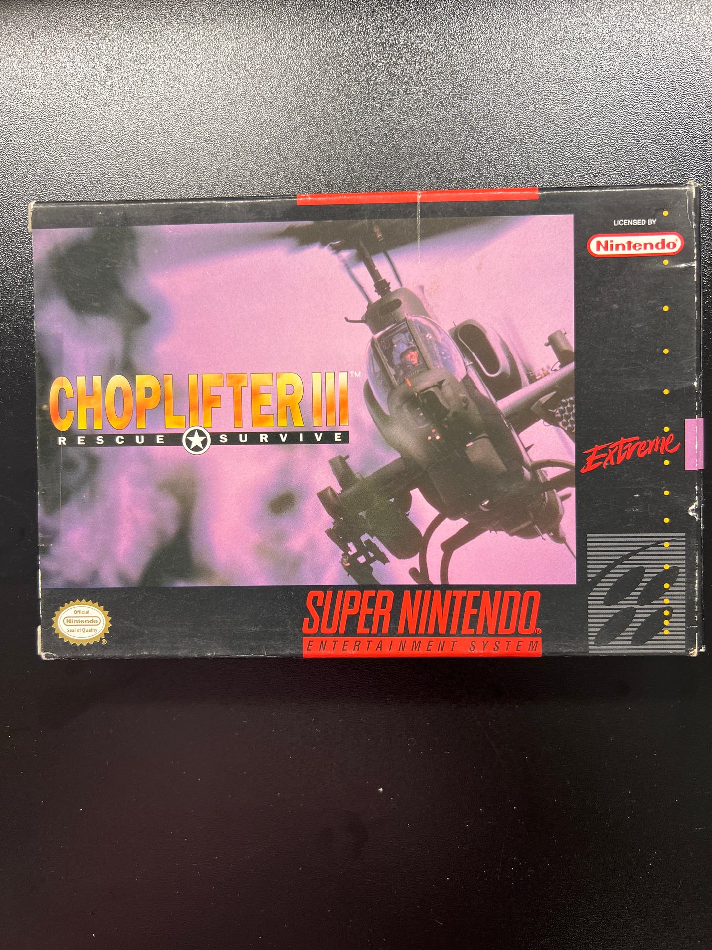 Choplifter 3 SNES in Box