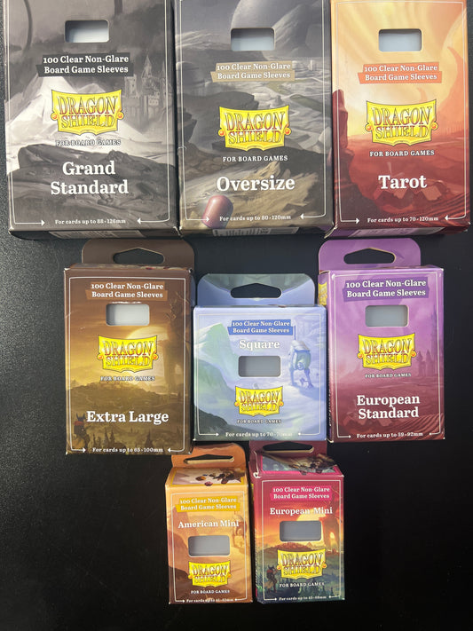 Various Board Game Sleeves By Dragon Shield