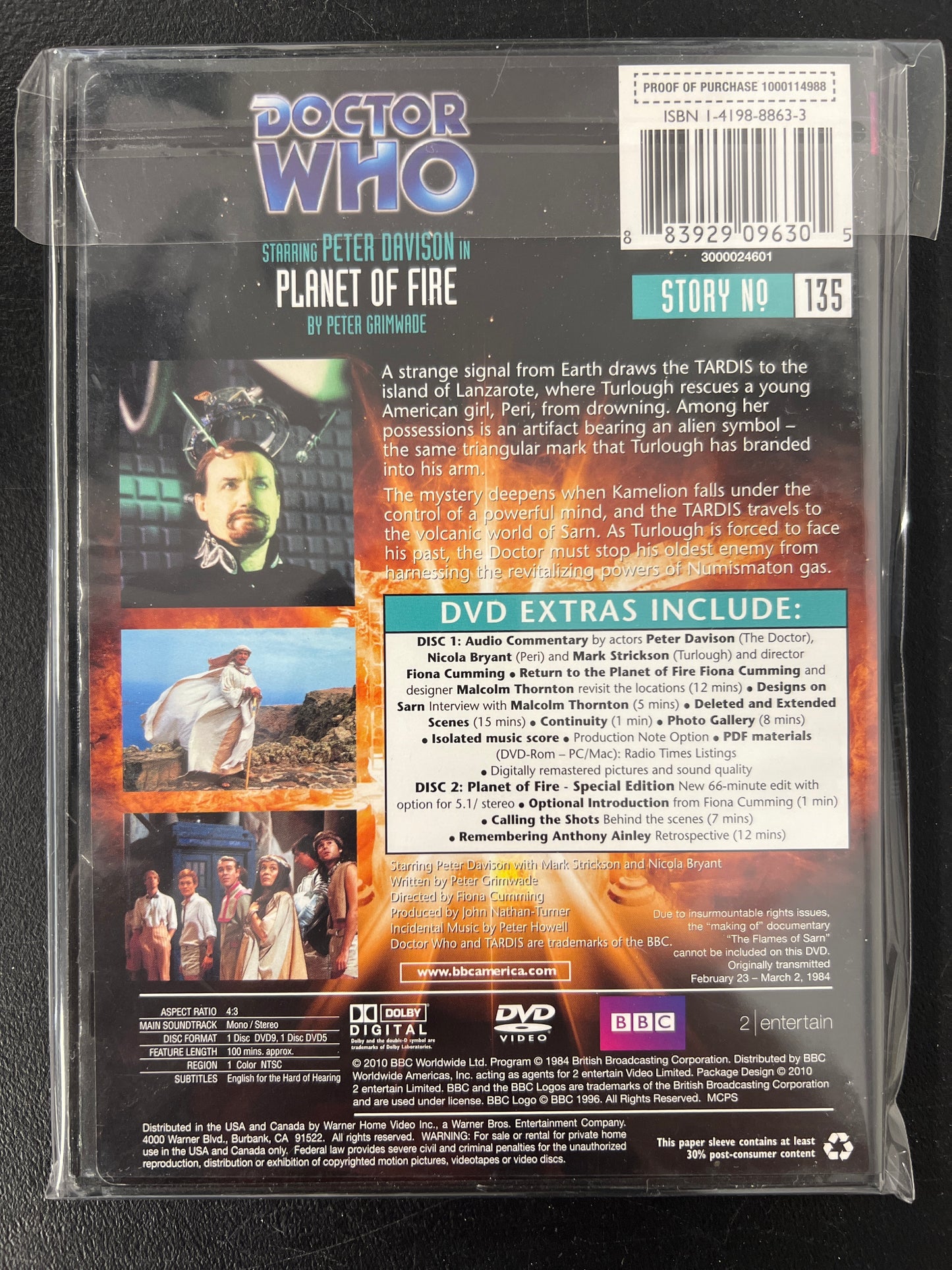 Doctor Who Planet of Fire DVD