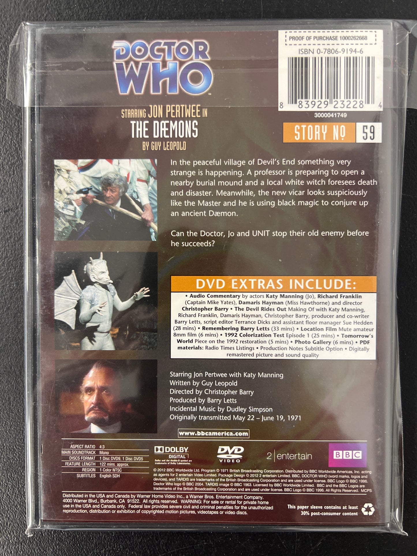 Doctor Who The Defmons DVD