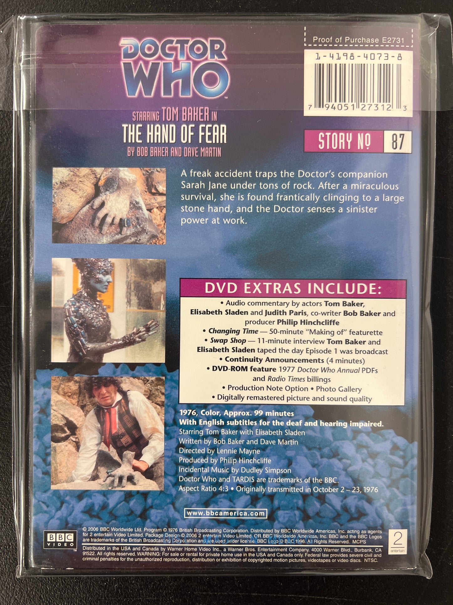 Doctor Who The Hand of Fear DVD