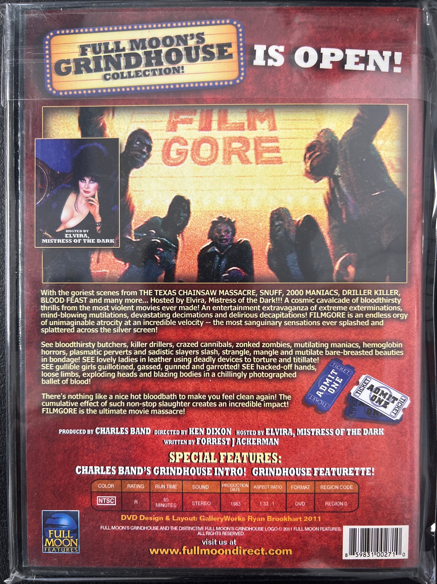Full Moon's Grindhouse Collection Filmgore DVD