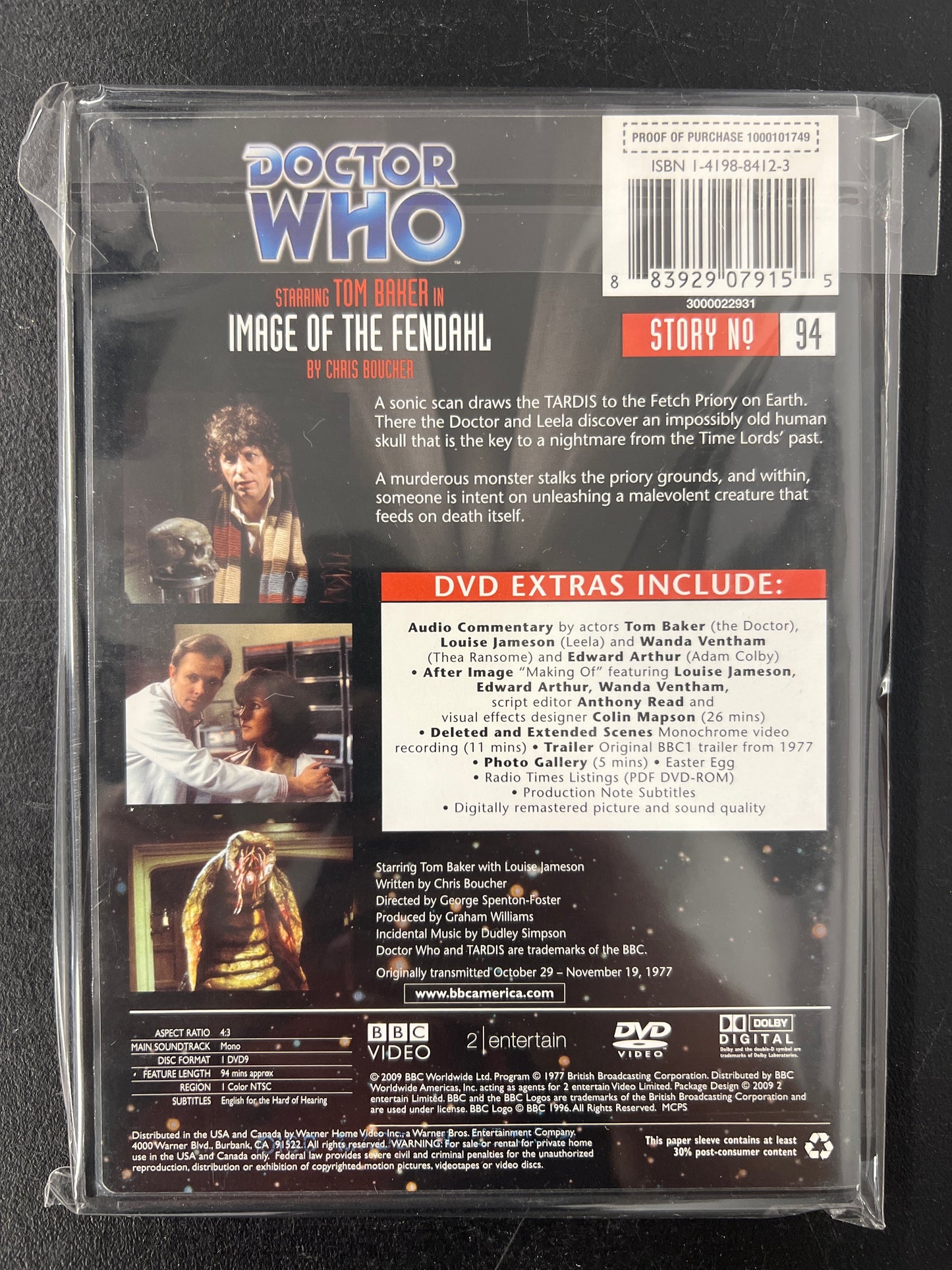 Doctor Who Image of the Fendahl DVD