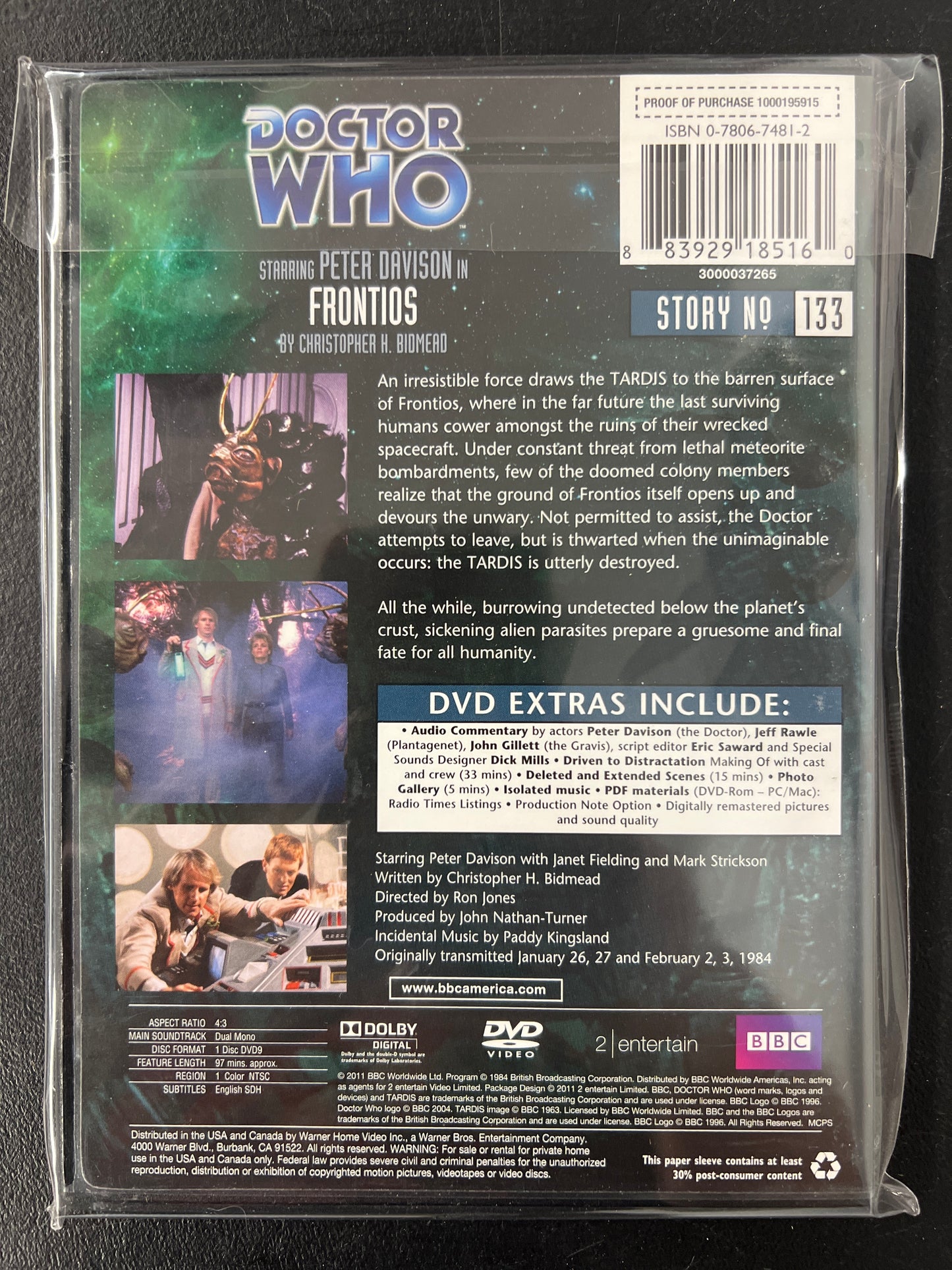 Doctor Who Frontios  DVD