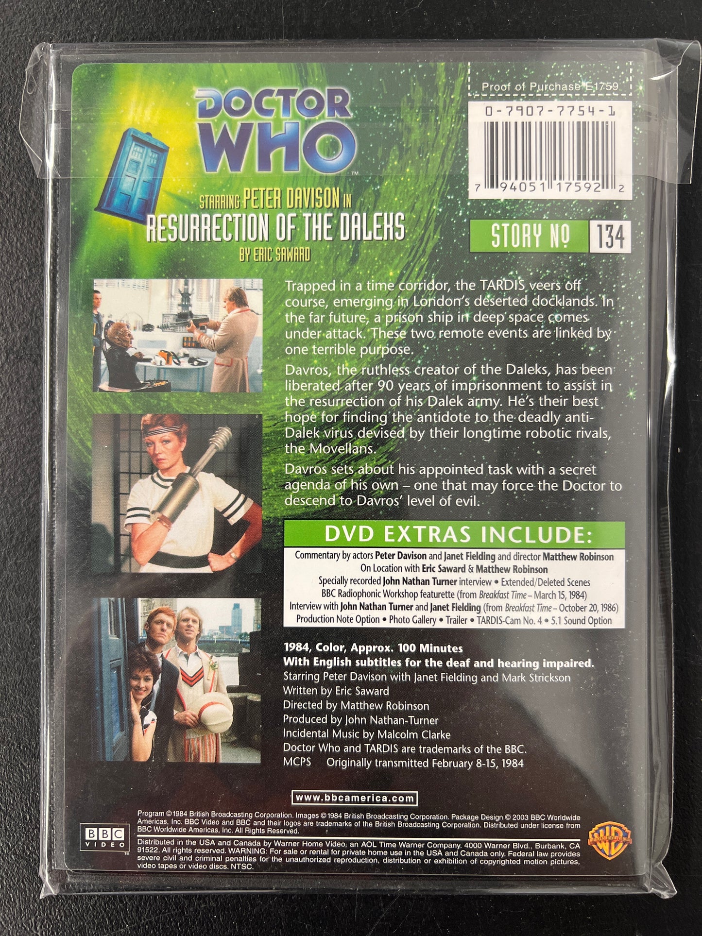 Doctor Who Resurrection of the Daleks DVD