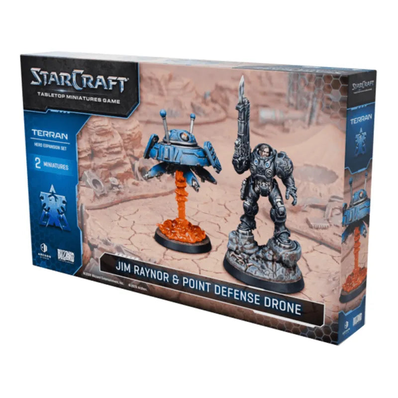 Terran Jim Raynor and Point Defense Drone Starcraft Tabletop