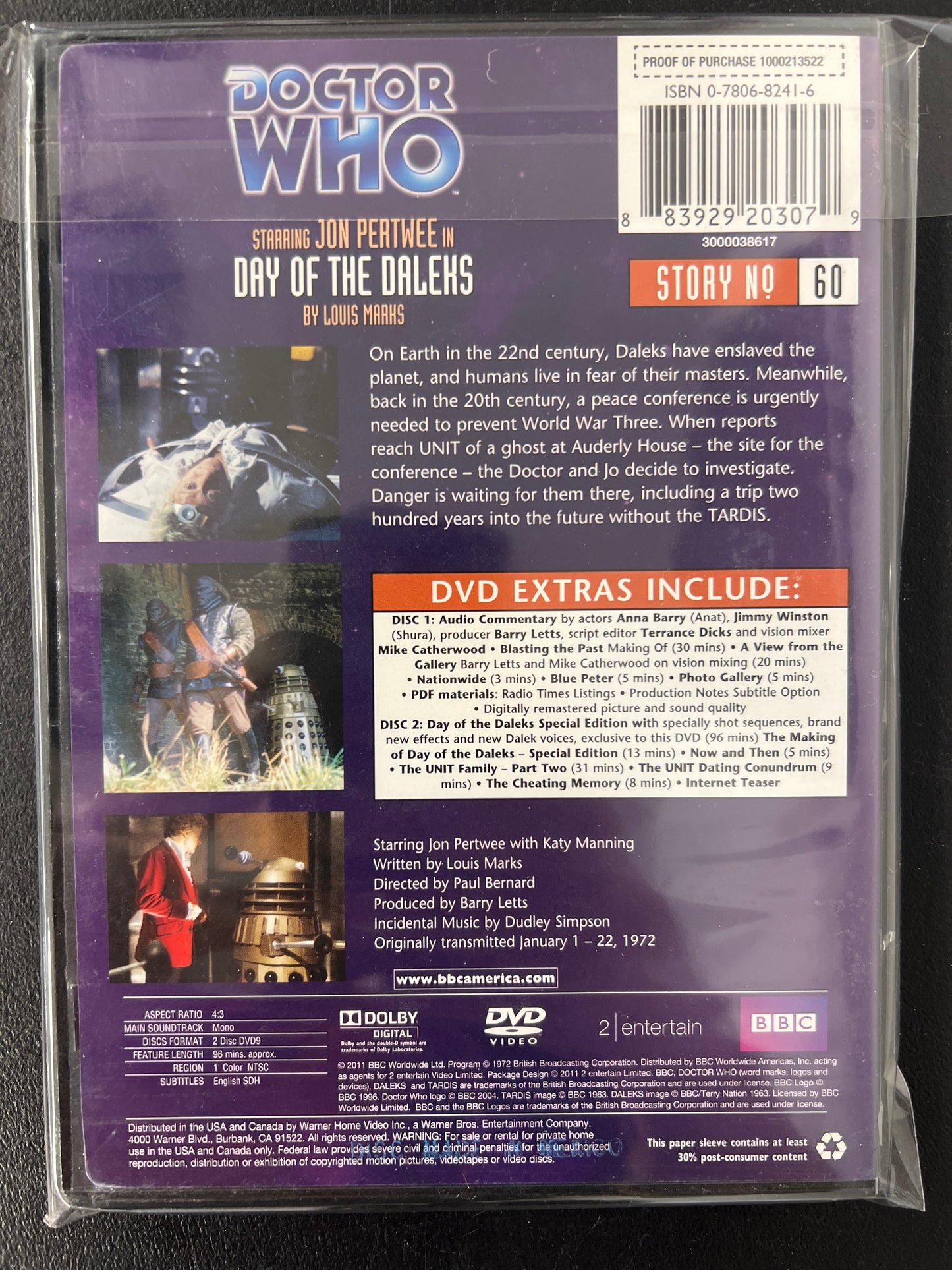Doctor Who Day of the Daleks DVD