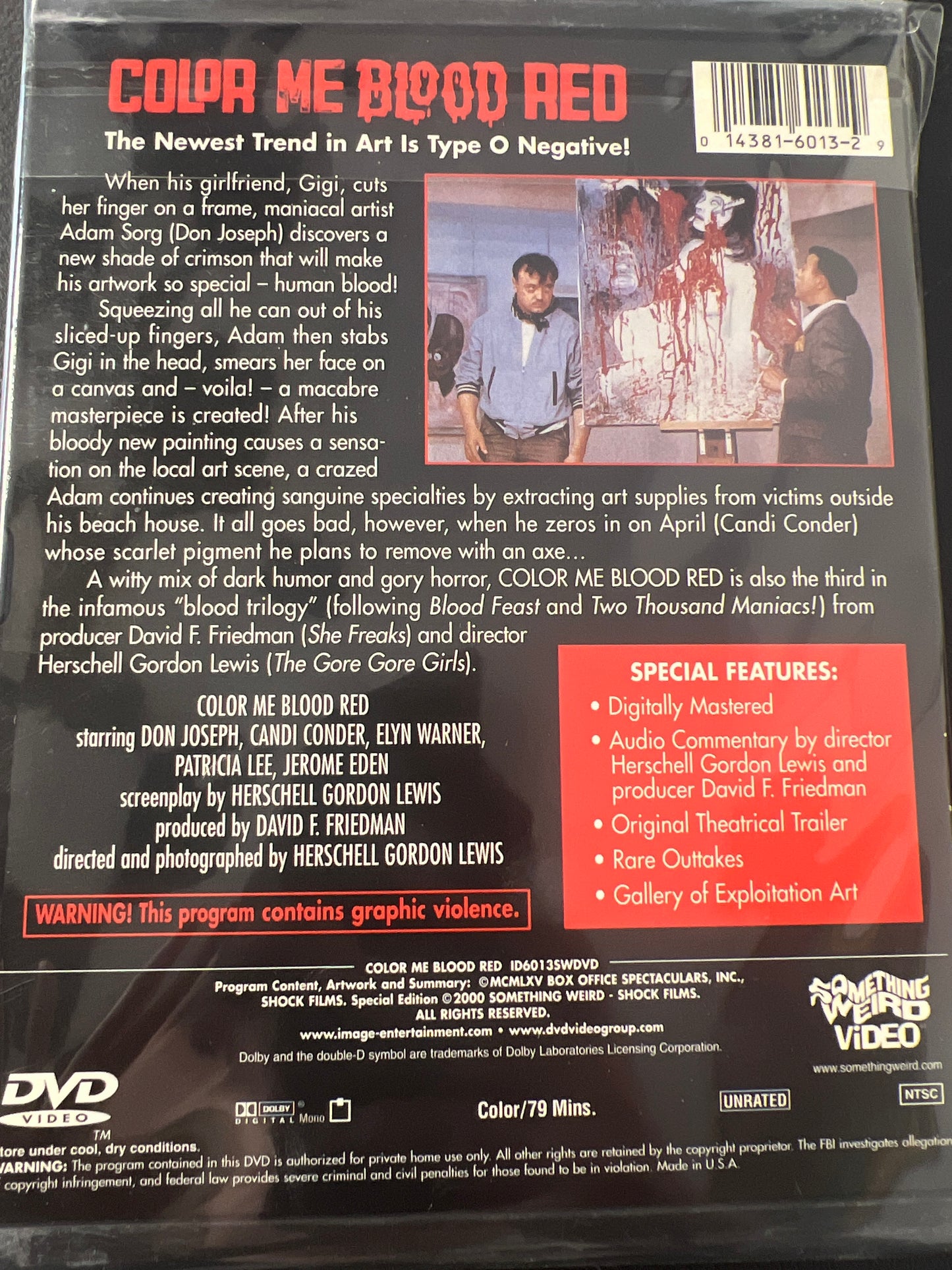 Color Me Blood Red DVD