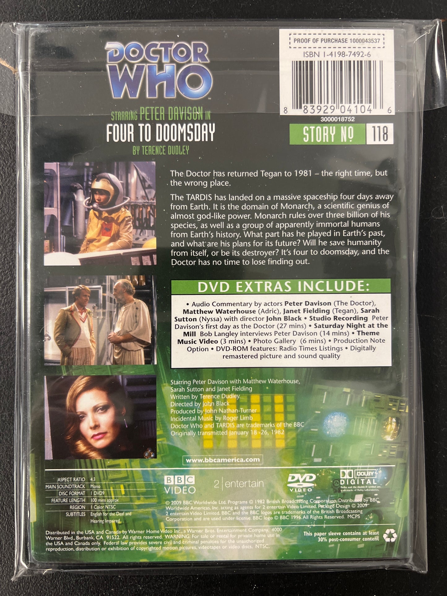 Doctor Who Four to Doomsday DVD