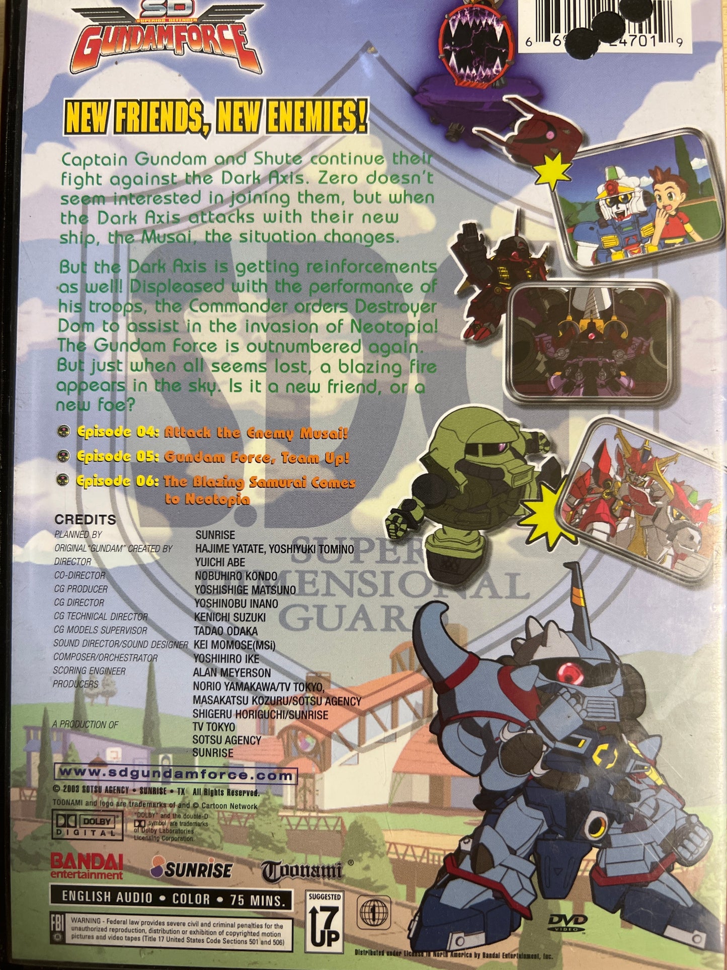 SD (Superior Defender) Gundam Force New Allies