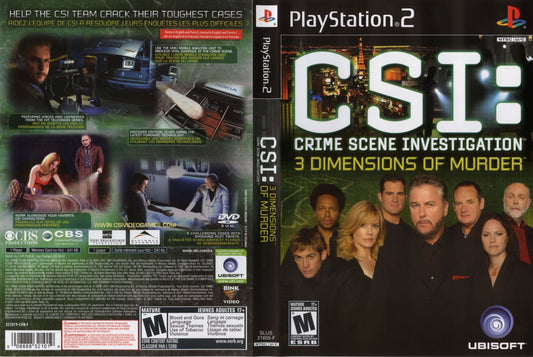 CSI 3 Dimensions Of Murder PS2