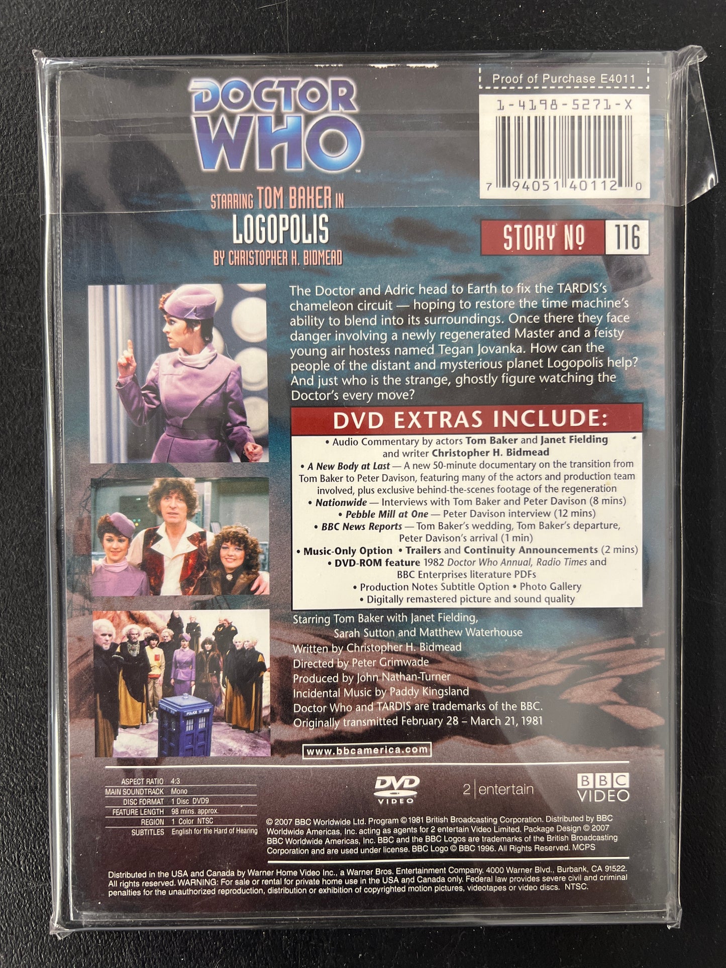 Doctor Who Logoplis DVD