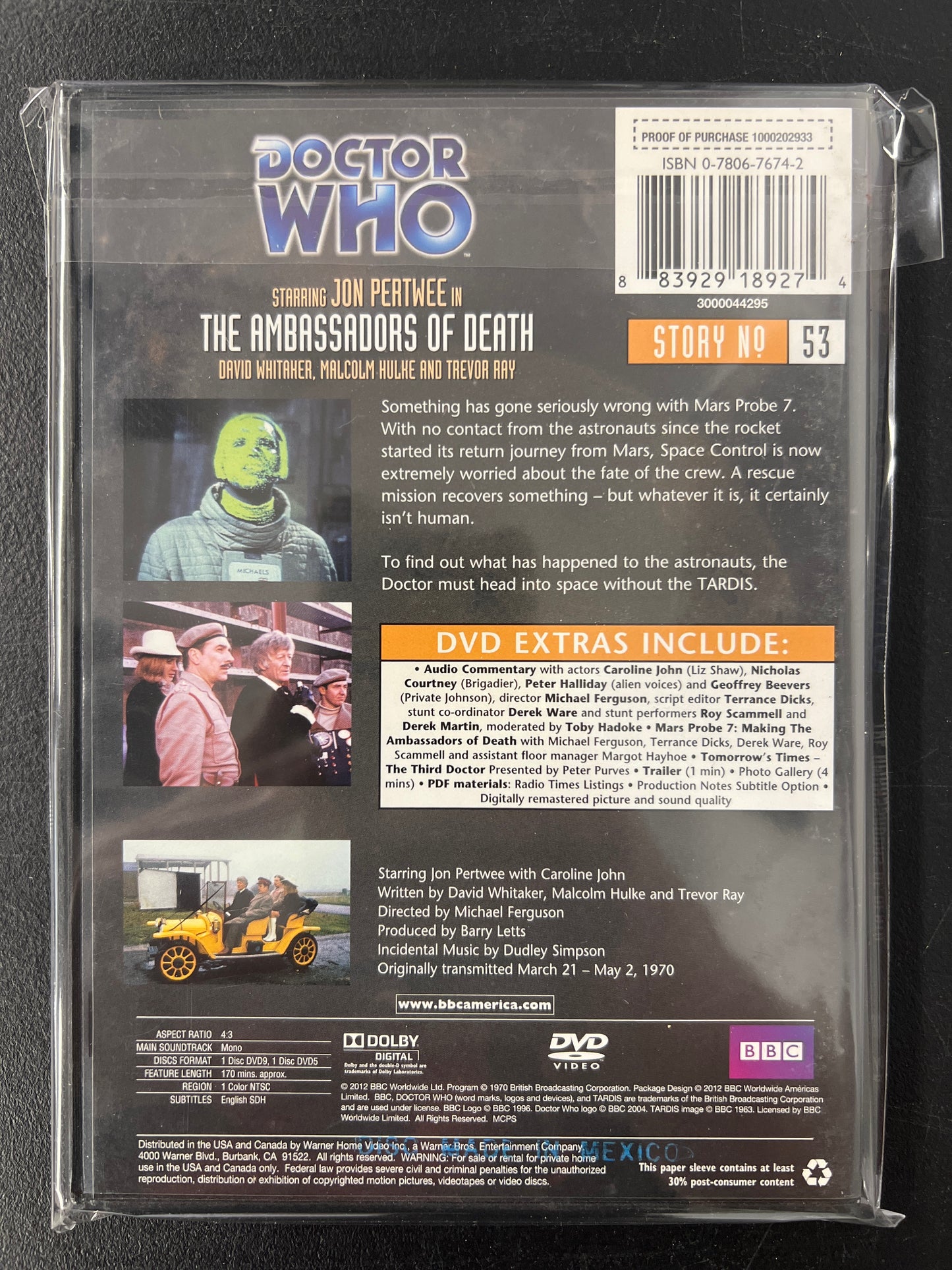 Doctor Who The Ambassadors of Death DVD