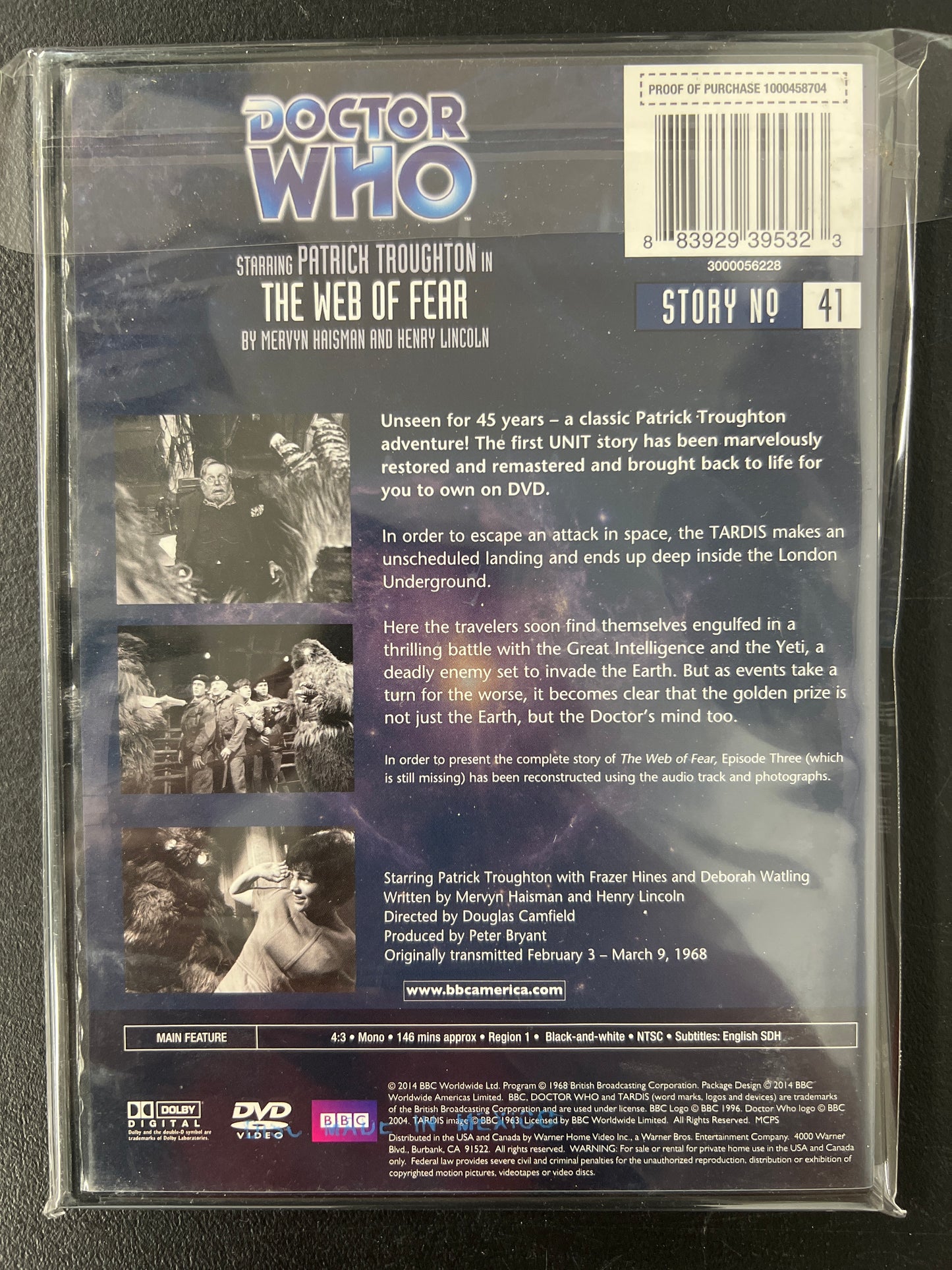 Doctor Who The Web of Fear DVD