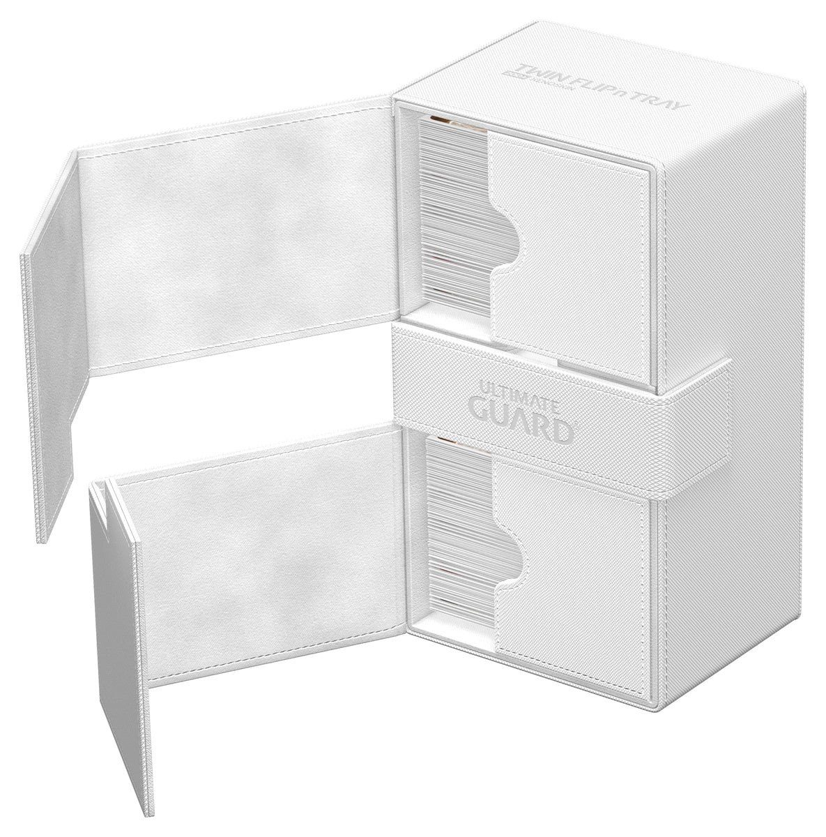 Twin Flip 'n' Tray Deck Case - White - Ultimate Guard Deck Box