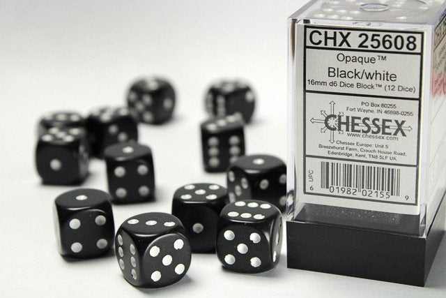Chessex 16mm D6 Dice Block - Pick Your Color