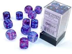 Chessex 16mm Nebula 12 Count D6 Dice Block - Pick Your Color
