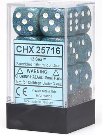 Chessex 16mm 12 Count D6 Dice Block - Pick Your Color