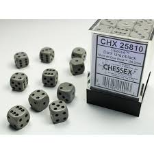 Chessex 12mm Opaque 36 Count D6 Block Pick Your Color